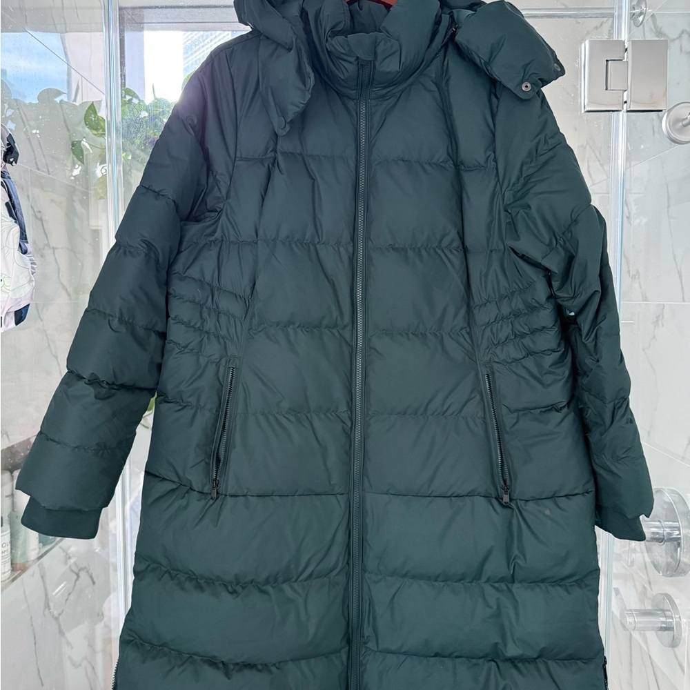 Women's Athleta Green Puffer Coat 1X